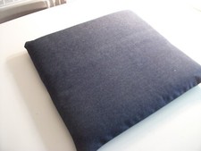 Handmade ikea poang STOOL COVER ONLY in PLAIN DARK WASHED COTTON DENIM @