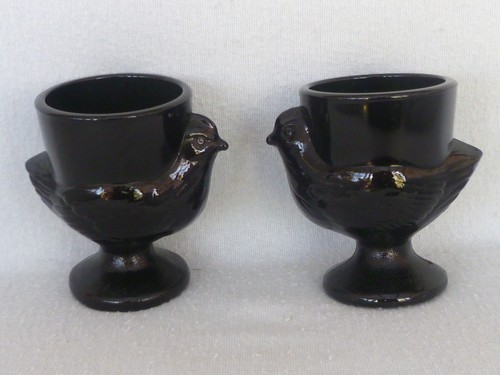 Vintage french black glass - black,