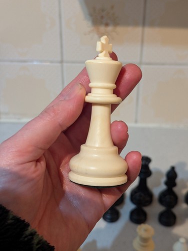 Vintage large plastic chess - large,
