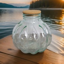 Vintage Glass Pumpkin Jar