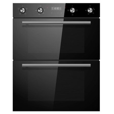 Dent Cookology Electric Oven Built-Under 60cm Double Oven 85L, Timer - CDO720BK