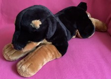 Large Animal Alley Rottweiler Dog Black Brown Soft Plush Toy 22” Toys R Us