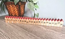 Heaven Sends Long Wooden 24 Terraced Houses Advent Merry Christmas Decoration