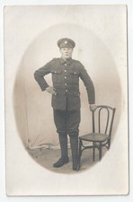 WW1 Royal Sussex Regiment Soldier Postally Unused RP PC