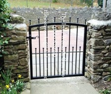 MANOR HEAVY DUTY GARDEN METAL GATE 36" OP x 36" TALL STRONG WROUGHT IRON SMALL