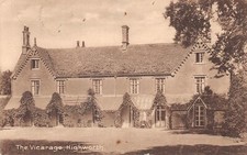 POSTCARD  WILTSHIRE  HIGHWORTH THE VICARAGE      c 1914