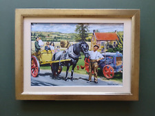 Trevor Mitchell Tractor print 'A Farming Family' Fordson Model N FRAMED