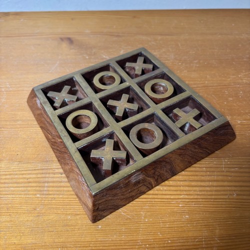 Brass and wood tic - tac, /