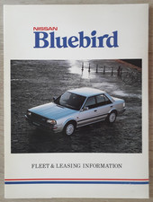 Nissan Bluebird Range Brochure 1986 - L  LX  GL  DX  SLX  SGX  ZX Turbo