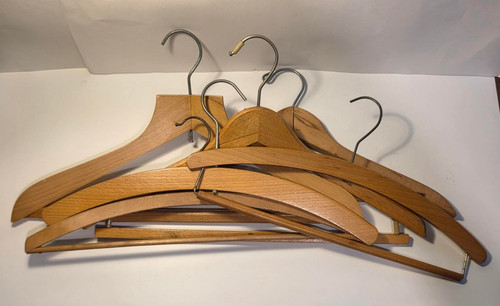 Vintage wooden coat hangers