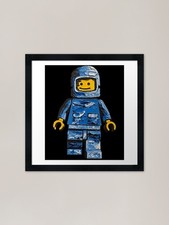 Blue Lego Spaceman Walking