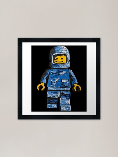 Blue lego spaceman walking - lego,