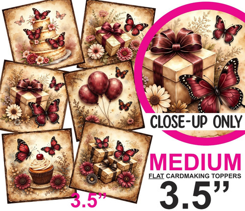 Vintage birthday burgandy - vintage,