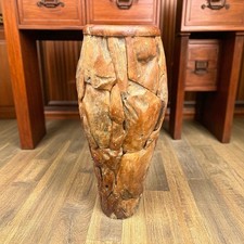 Large Decorative Rustic Reclaimed Teak Root Wood Floor Vase 