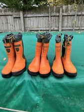 Safety Tree Cutting Wellies Boots " Professional " Branded In Decent Used Cond