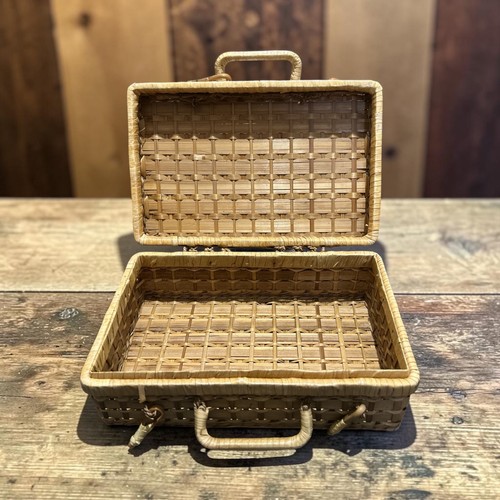 Vintage wicker suitcase - wicker, rattan