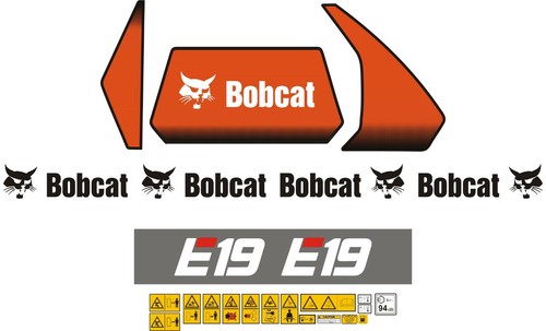 Bobcat e19 mini digger decal - bobcat,