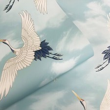 Duckegg Blue White Wallpaper