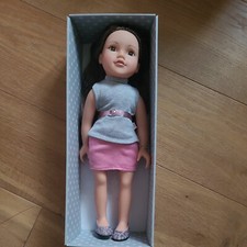 Design A Friend Collection Doll Brown Hair, Grey Top And Pink Skirt in box