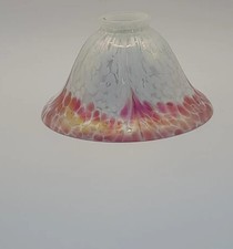 Heron Glass Pink and White Lamp Shade - Hand Blown in Cumbria, UK