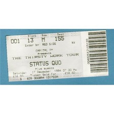 STATUS QUO WEMBLEY STADIUM 17-12-1994 TICKET STUB - 17 DECEMBER 1994 (THIRSTY WO