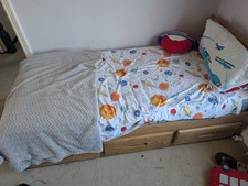 Single Bed Frame and Mattress