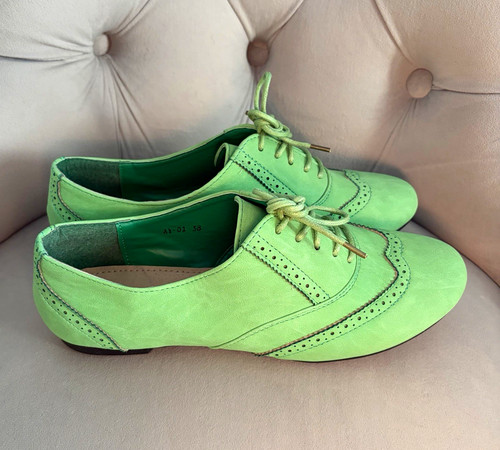 Kayla shoes green leather - shoes,