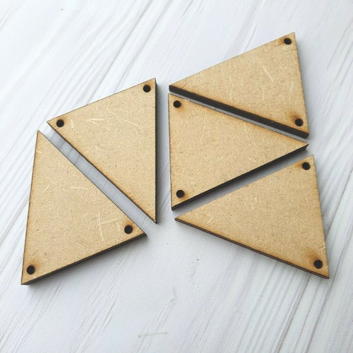 Wooden mdf bunting triangles - wooden,