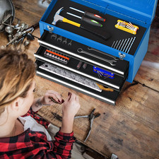 Portable Steel Tool Box w/ 3