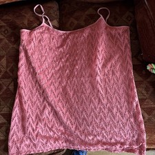 LOFT - orange Lace Trim Camisole Top - Womens - Large 