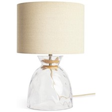 Glass Table Lamp 42cm Clear