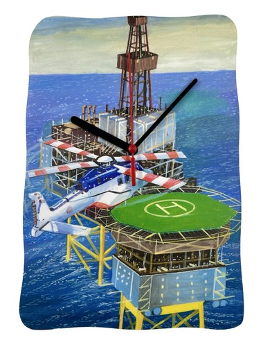 Oil rig clock - oil,