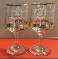 Vintage 1981 Two Wine Glasses