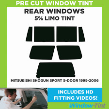 Pre Cut Window Tint for Mitsubishi Shogun Sport 5-door 99-06 5% Limo Black Rear