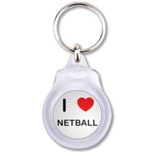 Netball I Love Heart Plastic