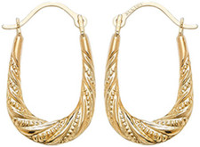 9ct gold hoop earrings creole