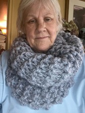 Hand Crocheted  Infinity Scarf