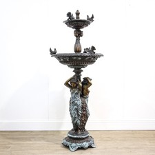 Large Bronze Garden Fountain with Women & Doves