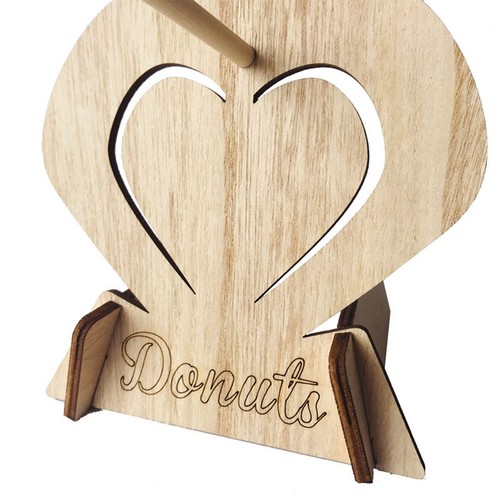 Three layer heart shape wooden - three,