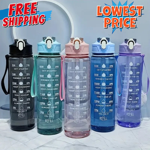 Sports water bottle gym travel - water,