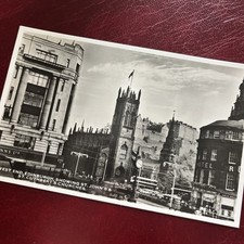 WEST END EDINBURGH-Vintage RPPC Postcard-Church/Castle-Unposted