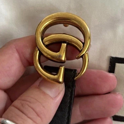 Gucci black leather skinny - black,