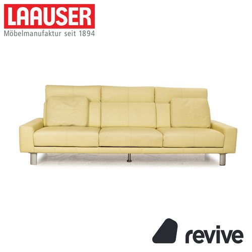 Laauser leather three seater - laauser,