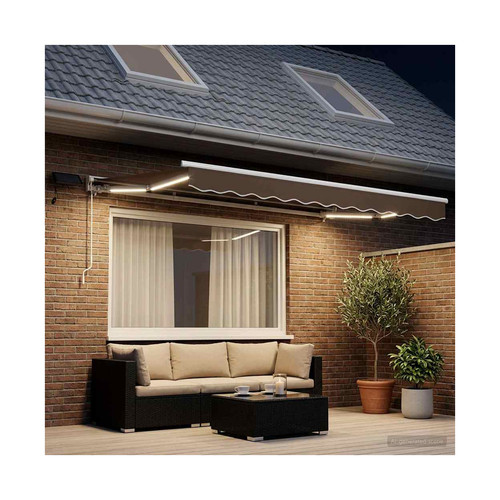Retractable awning taupe - awning,