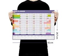 2026 A3 Size Full Year Wall Planner Calendar Home Office Work Colourful JAN-DEC