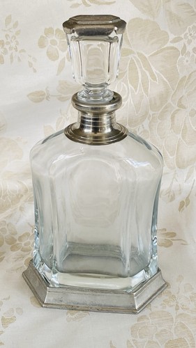 Vintage heavy glass pewter - vintage,