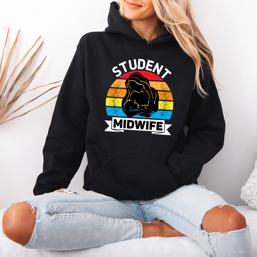 Student midwife womens hoodie - womens,