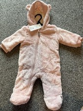 Baby Girl Fluffy Fur Snowsuit