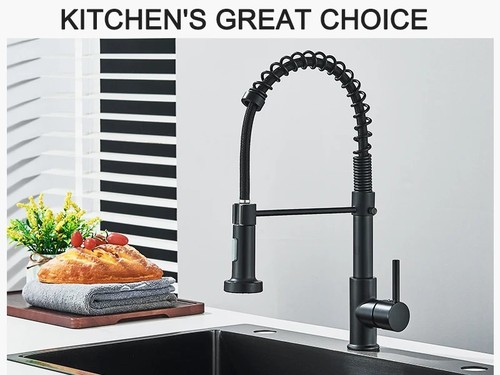 Matte black kitchen faucet - kitchen,