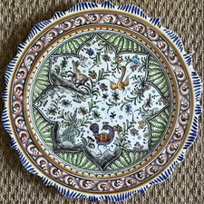 VINTAGE large hand painted